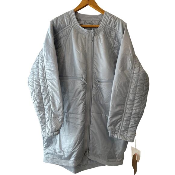 Free People NWT Light As A Feather Packable Tunic Liner Ice Grey Size M - Picture 3 of 13